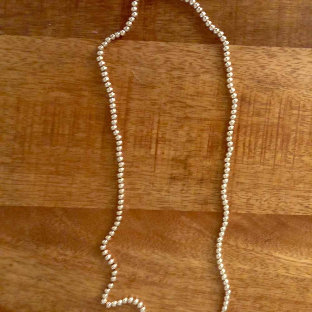 Silver beaded necklace